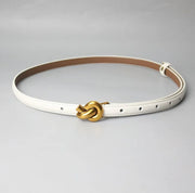 HON- GOLD KNOT LEATHER BELT-3 colours
