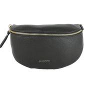 MAISON FANLI-LEATHER BUM BAG NOIR